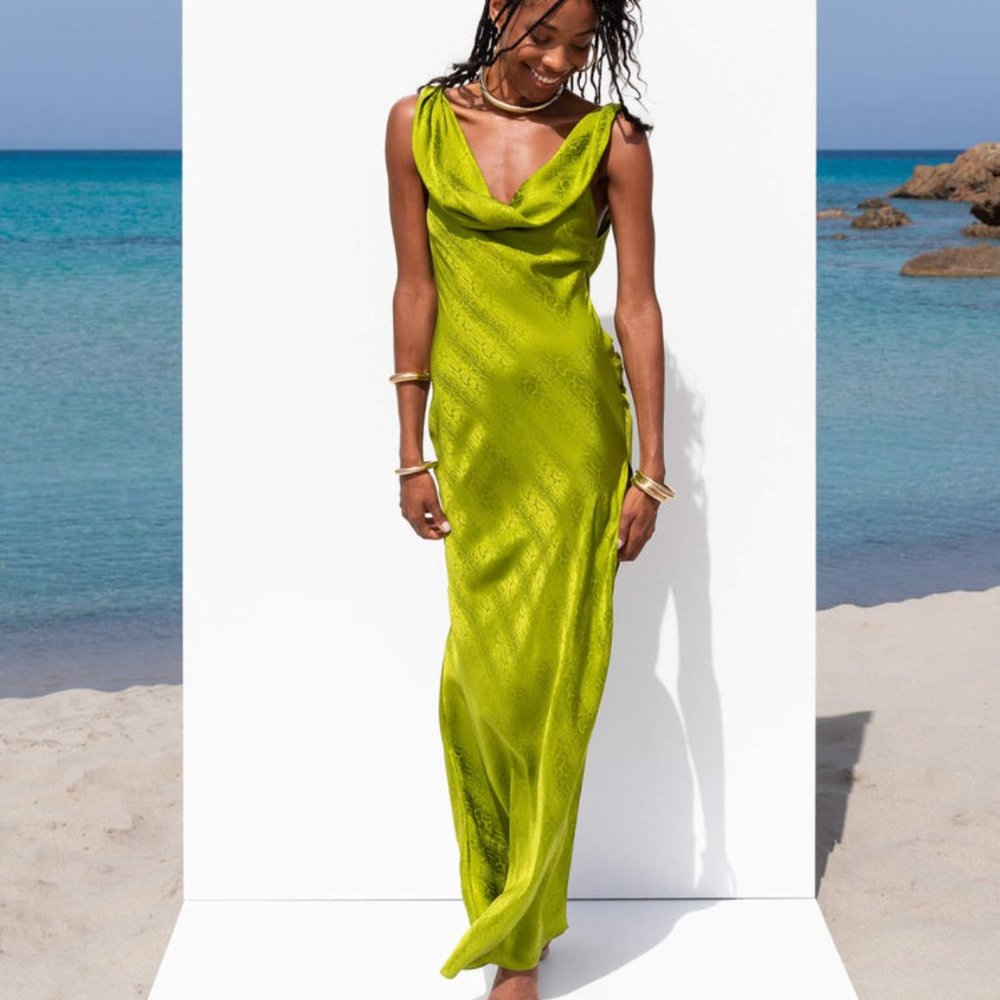 Rat & Boa Navarra Dress (Lime)